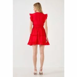 Endless Rose Ruffle Sleeve Mini Dress Dresses Red 8 Endless Rose Ruffle Sleeve Mini Dress Dresses Red -Endless Rose Shop unnamed file 1025