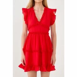Endless Rose Ruffle Sleeve Mini Dress Dresses Red 9 Endless Rose Ruffle Sleeve Mini Dress Dresses Red -Endless Rose Shop unnamed file 1026