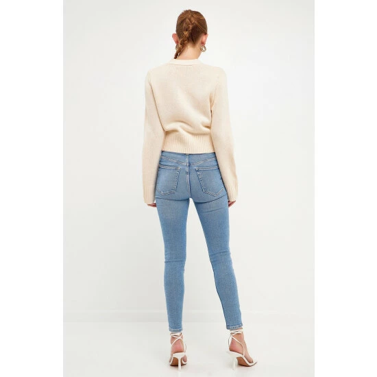 Endless Rose Jewelry Button Cardigan Sweatshirts & Sweaters Purple - Image 8