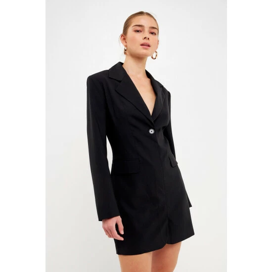 Endless Rose Collared Dress With Open Back Detail Dresses White - Image 3