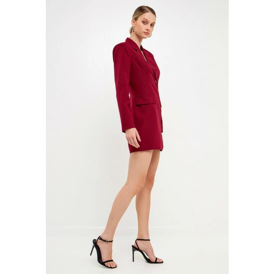 Endless Rose Collared Dress With Open Back Detail Dresses White - Image 8