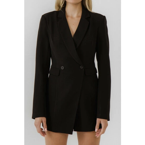Endless Rose Blazer Romper Jumpsuits & Rompers Black - Image 2