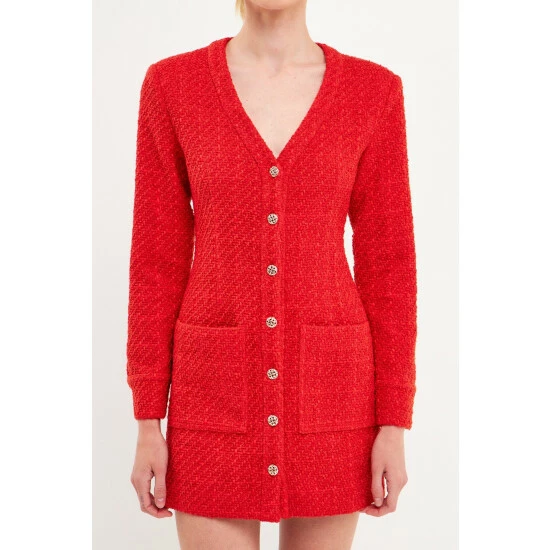 Endless Rose Textured Button Down Dress Dresses - Image 9