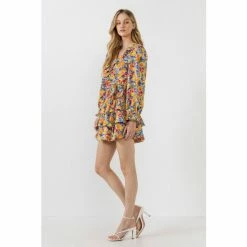 Endless Rose Front Wrap Floral Top Tops Blue -Endless Rose Shop unnamed file 1227