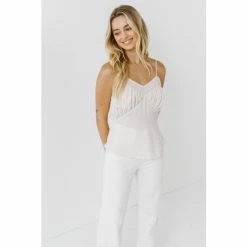 Endless Rose Sheer Cami Top Tops Cream