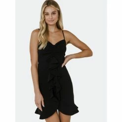 Endless Rose Ruffled Mini Dress Dresses Black