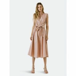 Endless Rose V-neckline Sleeveless Midi Dress Dresses Pink