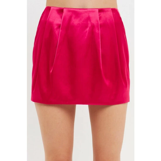 Endless Rose Satin Mini Skirt Skirts Fuchsia 5 Endless Rose Satin Mini Skirt Skirts Fuchsia - Image 5