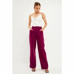 Endless Rose Classic Suit Trousers Bottoms Berry Violet