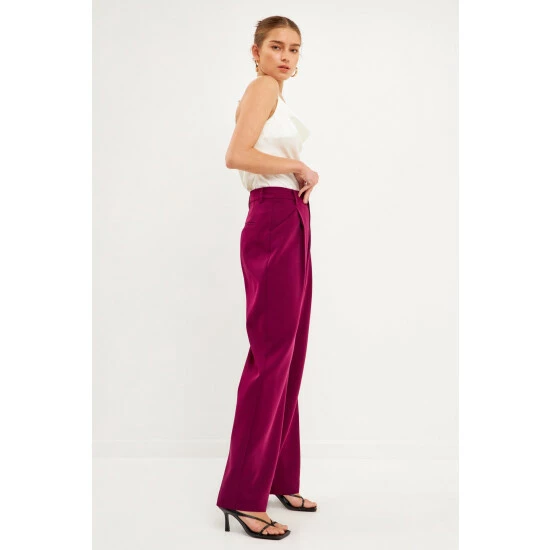 Endless Rose Classic Suit Trousers Bottoms Berry Violet - Image 3