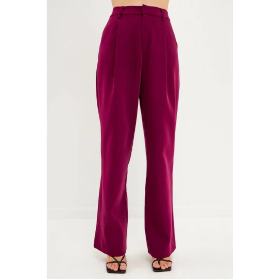 Endless Rose Classic Suit Trousers Bottoms Berry Violet - Image 5