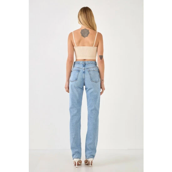 Endless Rose Knitted Bralette Top Tops Beige - Image 3