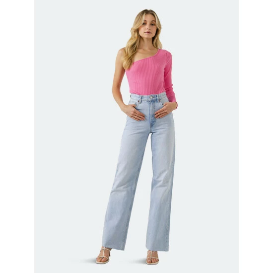 Endless Rose One Shoulder Bodysuit Jumpsuits & Rompers Pink - Image 2