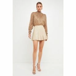 Endless Rose Floral Stripe Chiffon Top Tops Ivory Multi