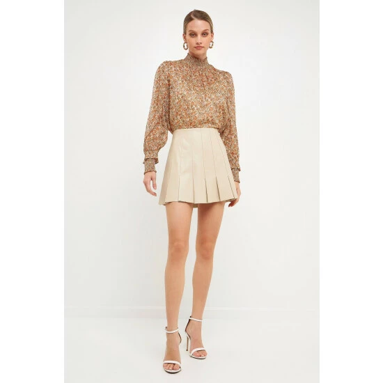 Endless Rose Floral Stripe Chiffon Top Tops Ivory Multi