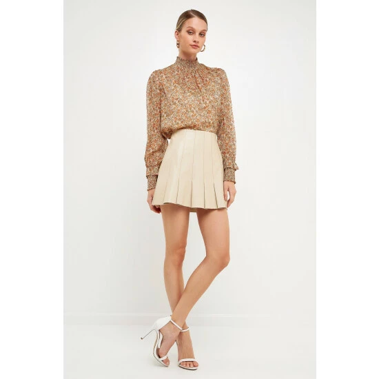 Endless Rose Floral Stripe Chiffon Top Tops Ivory Multi - Image 3