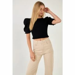 Endless Rose Back Tied Straps Knit Top Tops Lilac