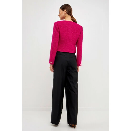 Endless Rose Bouclé Jacket Coats, Jackets & Blazers Berry - Image 3