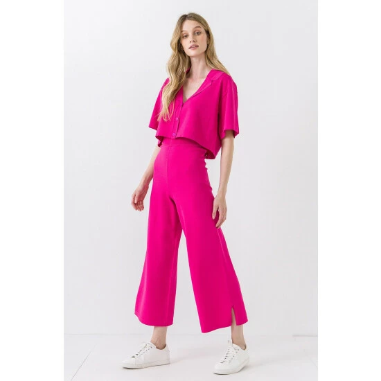 Endless Rose Lounge Wear Knit Pants Magenta - Image 2