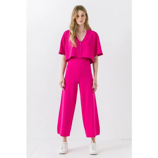 Endless Rose Lounge Wear Knit Pants Magenta - Image 3