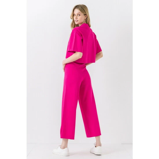 Endless Rose Lounge Wear Knit Pants Magenta - Image 4