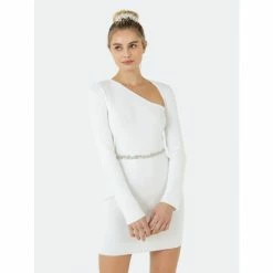 Endless Rose Cut Out Long Sleeve Mini Dress Dresses White