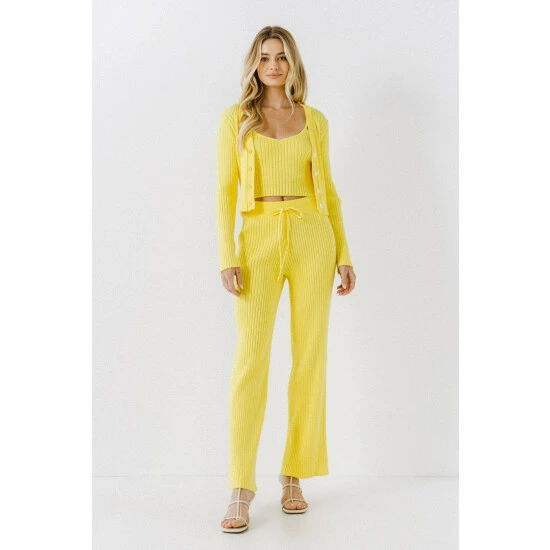 Endless Rose Knit Cropped Lounge Cardigan Sweatshirts & Sweaters Black - Image 5