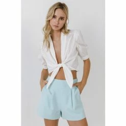 Endless Rose Waist Band Detail Shorts Pink