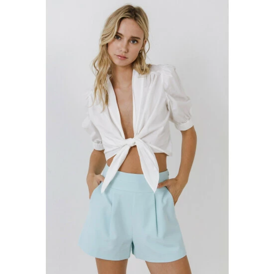 Endless Rose Waist Band Detail Shorts Pink