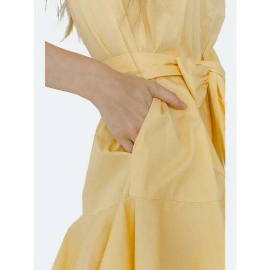 Endless Rose V-neckline Sleeveless Mini Dress Dresses Yellow - Image 4