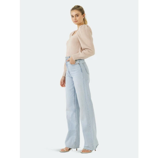 Endless Rose Puff Sleeve Sweater Sweatshirts & Sweaters Dusty Pink - Image 7