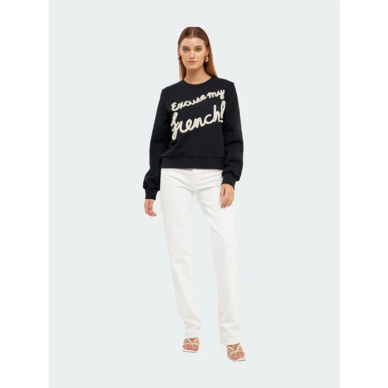 Endless Rose Excuse My French Sweatshirt Sweatshirts & Sweaters Heather Grey - Image 6