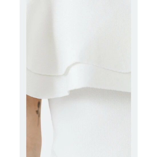 Endless Rose Off-Shoulder Crop Knit Top Tops White - Image 4