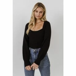 Endless Rose Knitted Top Tops Black