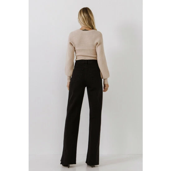 Endless Rose Knitted Top Tops Black - Image 7