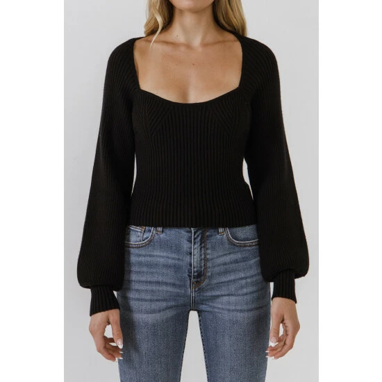 Endless Rose Knitted Top Tops Black - Image 8