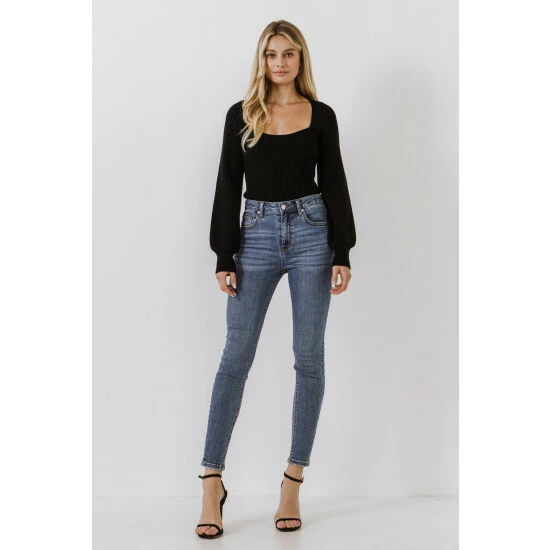 Endless Rose Knitted Top Tops Black - Image 10