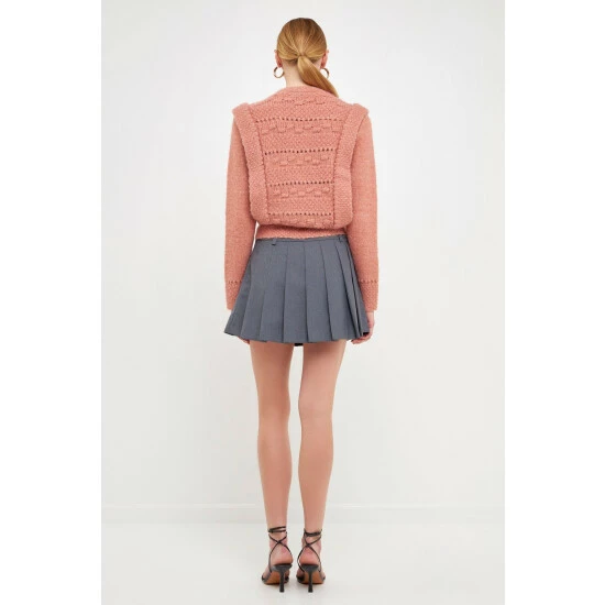 Endless Rose Chunky Wool Knit Detailed Sweater Sweatshirts & Sweaters Dusty Rose - Image 3