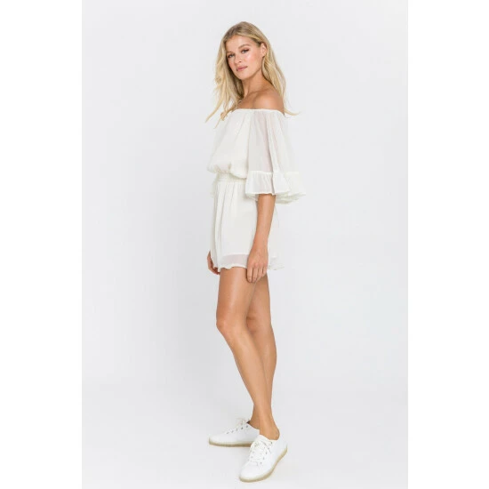 Endless Rose Ruffled Sleeve Romper Jumpsuits & Rompers Yellow - Image 2