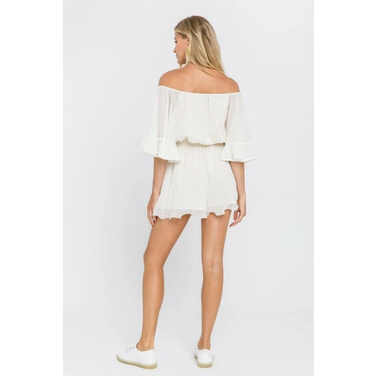 Endless Rose Ruffled Sleeve Romper Jumpsuits & Rompers Yellow - Image 3