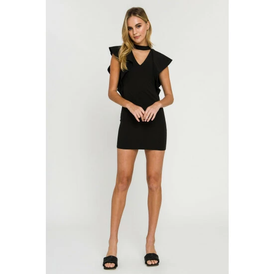 Endless Rose Choker Neck Mini Dress Dresses Black - Image 2