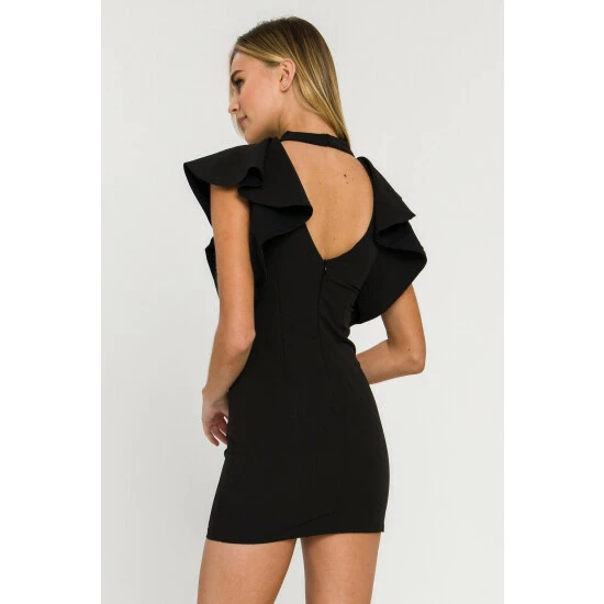 Endless Rose Choker Neck Mini Dress Dresses Black - Image 4