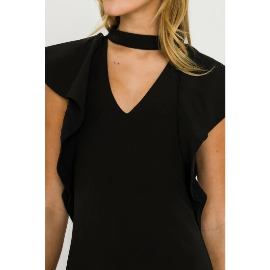 Endless Rose Choker Neck Mini Dress Dresses Black - Image 5