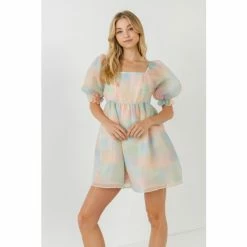 Endless Rose Ombre Puff Mini Dress Dresses Multicolor