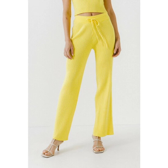 Endless Rose Banded Knit Lounge Pants Black 7 Endless Rose Banded Knit Lounge Pants Black - Image 7