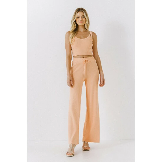 Endless Rose Knitted Crop Top Tops Cream - Image 5