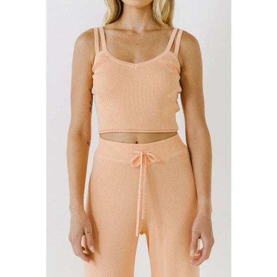 Endless Rose Knitted Crop Top Tops Cream - Image 6