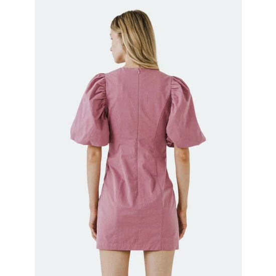 Endless Rose Puff Sleeve Mini Dress Dresses Black - Image 2