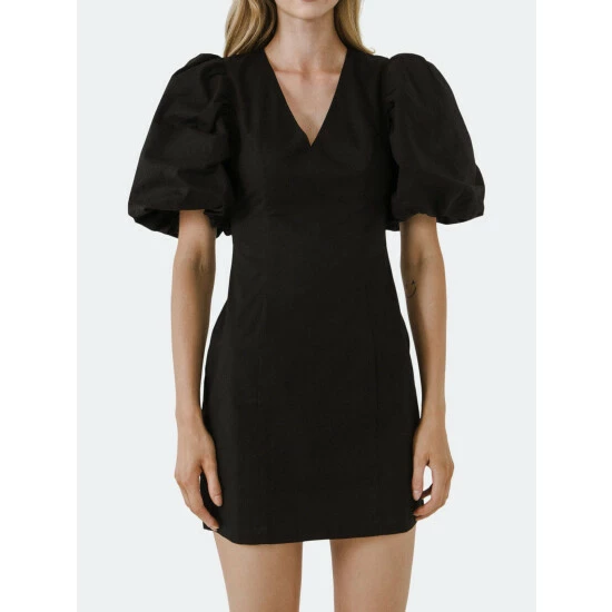 Endless Rose Puff Sleeve Mini Dress Dresses Black - Image 7