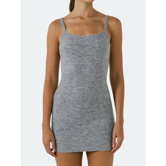 Endless Rose Knit Mini Dress Dresses Brown - Image 6